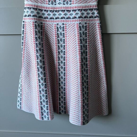 BCBG Maxazria Wilma Sleeveless Dress Women XXS Jacquard Geometric Fit and Flare - Picture 7 of 12